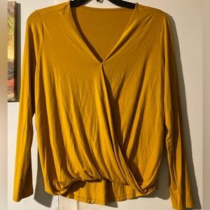 A New Day Golden Yellow Cross Front Top Size Medium